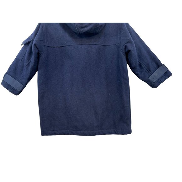 Gap Kids Wool-Blend Hooded Coat XS (S) Navy Quilted Lining & Large Pockets - Picture 7 of 10